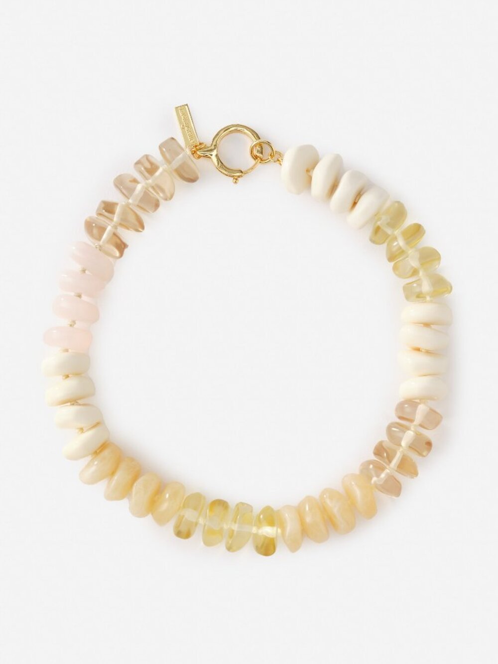 J McLaughlin Tonal Bead Necklace - White NEW
